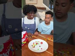 Y’all see how he ALMOST picked it up in the beginning! #skittlechallenge