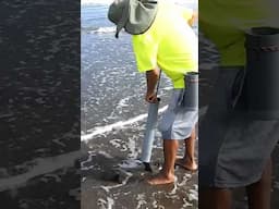 Lo que esconde la arena sorprende… mira lo que saca con solo un tubo artesanal
