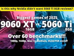 Best GPU under $400? RX 9060 XT 16GB vs 5060 Ti 8GB Review