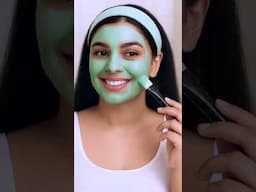 Pores Clean, Oil Gone! ✨ Try This Green Clay Mask 💚 #porecare #oilcontrol #diyglowingskinpack