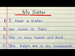 10 lines on my sister | My sister essay in English | Essay on my sister