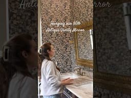 #ad Hanging our 60lb antique mirror with ease using 3M CLAW™ Drywall Picture Hanger NO tools  needed