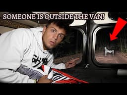 TERRIFYING CAMPING IN MY VAN AT HAUNTED SKINWALKER FOREST - SKINWALKER CAUGHT ON CAMERA? VERY SCARY
