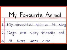 My favourite animal dog 10 lines essay || Write essay on My favourite animal dog