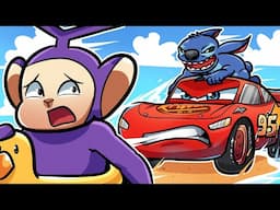 ESCAPE FROM STITCH LIGHTNING MCQUEEN BRR BRR PATAPIM! | Tinky Winky Plays: Roblox Escape Compilation