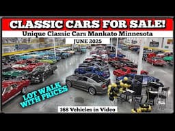 CLASSIC CARS FOR SALE!!  LOT WALK VIDEO    Unique Classic Cars Mankato Minnesota June 2025 - Hot Rod