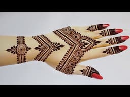 Easy back hand mehndi design |simple mehandi designs |mehandi design|mehandi |mehendi|mehndi designs
