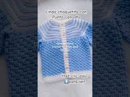 Te Encantara 💕Teje Lindo Cardigan Fácil y Rápido! Nuevo Patrón de Ganchillo #crochetforbaby #shorts