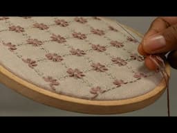 Floral Running Stitch, Sashiko Look | Easy Embroidery for Beginners