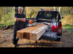 Milling New Front Sill Beams for My Cabin at Neighbor Al's