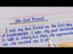 Essay on My best friend | essay writing | English essay | essay | writing | handwriting| Eng Teach