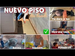 HECHAMOS el segundo PISO✔️🧺🫧mi papa nos AYUDA👷🏽‍♂️/se acerca la hora del PARTO🤰🐾/almuerzo🥘 hize 🏠