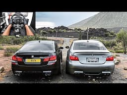BMW M5 F10 & BMW M5 E60 V10 CONVOY | Forza Horizon 5 | Steering Wheel Gameplay