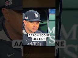 Aaron Boone ejected after disagreeing with review, a breakdown #mlb #baseball #yankees #ejection