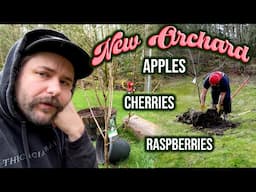 LETS TRY THIS AGAIN! Starting our New Orchard! | Apples, Cherries & Raspberries