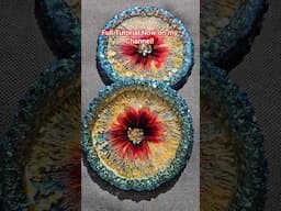 A SIMPLE Resin Art Technique: Chameleon Chromashift Druzy Edge Duo Coaster!