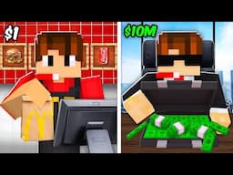 I Turned $1 BURGER STORE Into $1,000,000 In Minecraft....