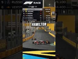 Lewis Hamilton AI pulls off an INSANE double overtake on the outside!