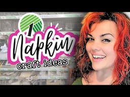 I used NAPKINS to create Dollar Tree DIY Home Decor projects
