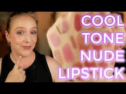BEST COOL TONED NUDE LIPSTICKS // Top 20 cool tone nude lipsticks (fair skin incl swatches)