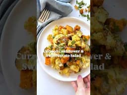 Curry cauliflower and sweet potato salad #healthyrecipes #glutenfree #veganrecipes #paleorecipes ￼