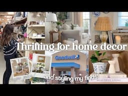 THRIFT WITH ME + HOME DECORATING IDEAS! Huge thrift haul & decorating with thrifted home finds!