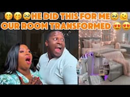 HE TRANSFORMED OUR BEDROOM FOR US😍🤗 || OUR BEDROOM MAKEOVER REVEAL🔥🔥