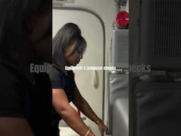 Flight attendant pre flight checks - equipment and jumpseat