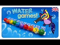 ✅ HOW to TEACH the NUMBERS in SUMMER ☀️ FUN ideas to make with WATER 🌈  Gato Rainbow & Gata Moon
