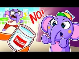 Too Much Sugar is Bad! 🚫 Healthy Eating with Kent the Elephant | Purr-Purr Tails