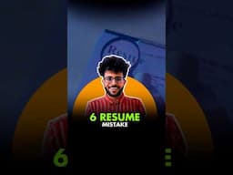 6 Common Mistakes Students make in Resume