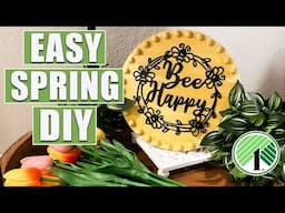 Transform Dollar Tree Items into an Adorable “Bee Happy” Spring Sign!