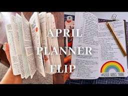 April Planner Flip || Standard Traveler's Notebook || #flipthrough #bulletjournal #plannercommunity