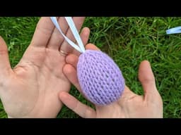 Knit Easter Egg on Straight Needles