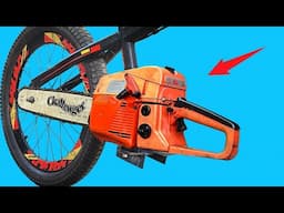 Farmer Attaches Chainsaw to Bike! Turn bicycle into a motorbike with a powerful CHAIN ​​SAW engine