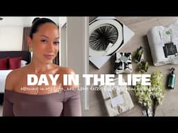 vlog: morning in my life, new home decor, bathroom mini makeover