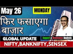 Monday बाज़ार फिर फसाएगा   ⚫️ Sensex, Nifty, Banknify Analysis