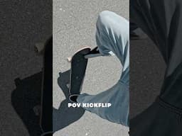 POV Kickflip in Slow Motion 🎥💨 #kickflip #skateboarding #skate #skatetricks  #skateboardingtrick