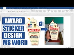 Printable Award Sticker Design in MS Word Hindi Tutorial
