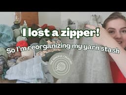 Reorganize my knitting yarn stash with me - A Knitting Vlog | The Mindful Creators
