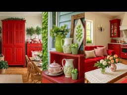 How to Style Your Home with Vintage Red Cottage Farmhouse Decor: Repurposed & Budget-friendly Ideas