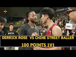Derrick Rose 100pts 1on1 VS Chinese Street Baller!
