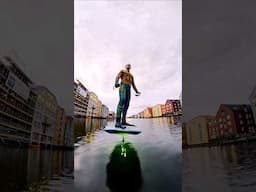 Now we are free flying over water #superhero #efoil