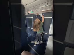 Flying Air France's NEW business class with a toddler… #shorts #aviation