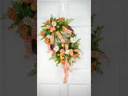 Let’s make a summer lemon Daisy wreath for front door. #wreaths #silkflowers