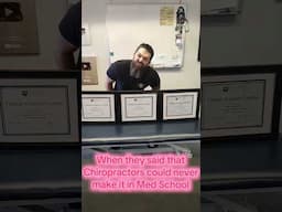 When they Tell you that Chiropractors can't Do well in Medical School @SaintJamesMed