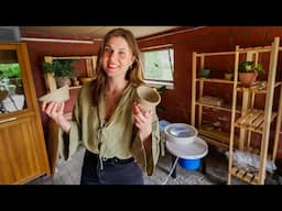 I Made A Mini Pottery Studio! 🌱 How I Make Ceramics At Home