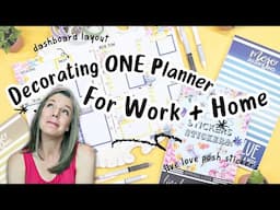 Decorating ONE Planner For Work + Home | Dashboard Planner Layout