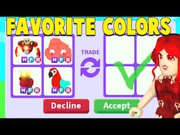 Trading RANDOM players Their FAVORITE COLORS in Adopt Me!