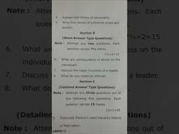 BCA IInd sem CCSU organisational Behaviour Question paper 2025 #BCA #CCSU #pyq